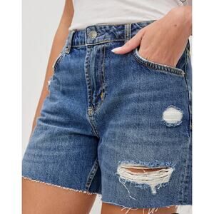 Rails Distressed Blue Denim Shorts